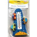 ToysLink Wooden Thermometer Decorated With Cars