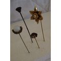 Vintage Hatpins Four Mixed Different Designs 1 ...