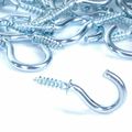 100x CHROME CUP HOOKS 19mm Screw In Strong Hang...