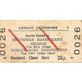 London Transport Edmondson Ticket - Surrey Dock...