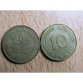 1992f 10 Pfennig Germany Coin