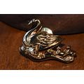 Avon Swan Pin Brooch Gold Tone w/ White Stone