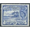 St Kitts-Nevis 1954 SG112 6c Ultramarine Mounte...