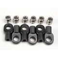 TRA2742X TRAXXAS Rod ends, short (6)/ hollow ba...