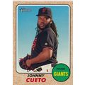 2017 Topps Heritage Baseball 254 Johnny Cueto S...