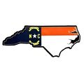 North Carolina with State Flag Design Decowood ...