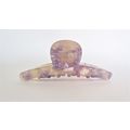 Lavender pink and mixed color marbled design ha...