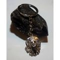 LONH HAIRED DACHSHUND DOG KEY RING WITH KEY CHA...