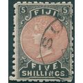 Fiji 1882 5s dull red & black Perf 10 SG69 CTO