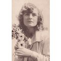 Tucks Postcard Marguerite Young Woman holding f...