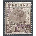 St Helena 1896 SG52 10d Brown VFU Fiscal