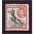MALTA 1948 SG242 6d OLIVE GREEN & SCARLET U/M M...