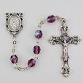 Purple, Amethyst Rosary plus two free prayer cards