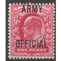 1902 O49 1d Scarlet Army Official Mounted Mint ..
