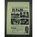 1960 El Paso Texas Ad - 4 of Many Different Rea...