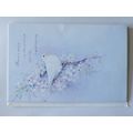Sympathy White Dove Bird Flowers Portrait Card