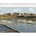 Kervalet Salt pans France Postcard 1968 used VGC