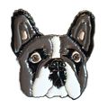 French Bulldog Frenchie Dog Metal Enamel Pin Ba...