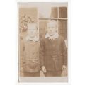 Two Smartly Dressed Young Boys RP Postcard JJ832