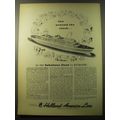 1960 Holland-America Line Cruise Ad - Fun around the clock