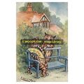 rp10227 - Louis Wain Cats - Couple on Bench - p...