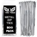 500 Pack of Stainless Steel Metal Zip Ties (Hea...