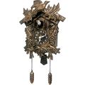 Chiming Cookoo Clock Brown Vintage Bird Flappin...