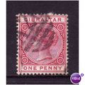 GIBRALTAR 1898 SG40 1d CARMINE FU 2