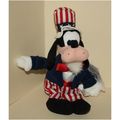 Disney Store Uncle Sam Goofy Bean Bag with Tags