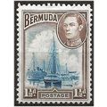 Bermuda 1938 SG111 1 1/2d Deep Blue & Purple-Br...