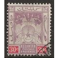 Kelantan 1926 SG21 30c Purple & Carmine Very Fi...