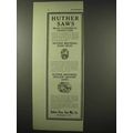 1922 Huther Saws Ad - Dado Head, Hollow Ground
