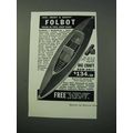 1953 Folbot Folding Boat Ad - Fast, Smart & Snappy