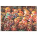 Kaleidoscope Of Toy Russian Dolls German Postcard