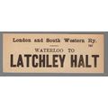 LONDON & SOUTH WESTERN RAILWAY LUGGAGE LABEL -L...