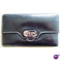 Jasper Conran Medium Black Flap Lock Leather Purse