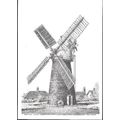 Lincoln - Ellis's Mill - windmill - art postcar...