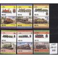 NEVIS [1985] MiNr 0280-91 ( **/mnh ) Eisenbahn ...