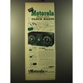 1950 Motorola Radio-Larm Clock Radio Advertisement