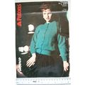 1988 Patons 3445 cardigan, flamenco, easy knit