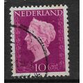 NETHERLANDS 1947 10c PURPLE QUEEN WILHELMINA SG...