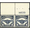 C5, Mint FVF NH 16¢ Pair of Airmail Stamps With...