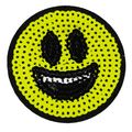 Sequin Smiley Face Yellow Iron On Patch Badge M...