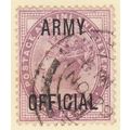 GB QV 1896 1d LILAC ARMY OFFICIAL SGO43 GU