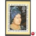 80th Birthday of the Queen Mother Card.Mint.