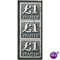 GB stamps 1970-75 D88 - £1 postage due x3