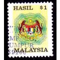 Malaysia 1990 Hasil Revenue Stamp $1 Used Stamp