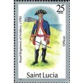 ST LUCIA, Officer, grey 1985, 25c