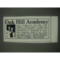 1991 Oak Hill Academy Advertisement