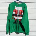 Santa Sweat Shirt2XL 54 Chest Green Santa Claus...
